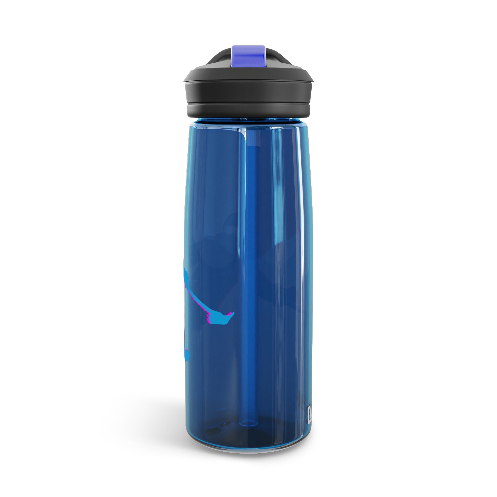 Ski Silhouette Neon Turn Water Bottle - Image 9