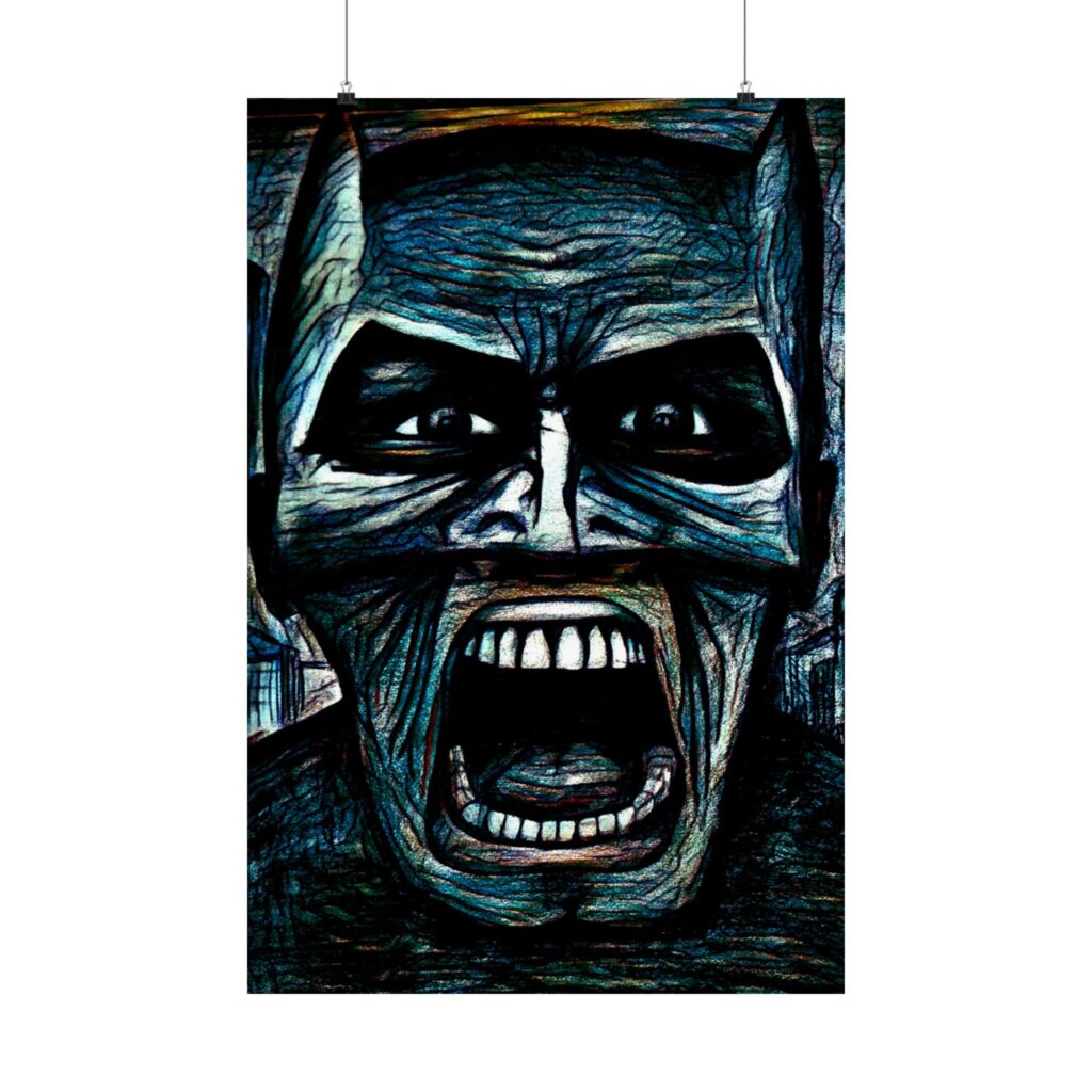 Batman Lost the Joker Colored Pencil Matte Vertical Poster