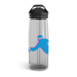 Ski Silhouette Neon Turn Water Bottle