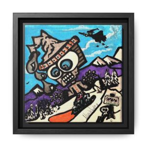 Tin Man Snowboarding Art Print — ‘Leaking Oil’ Yellow Brick "Run" Canvas