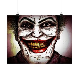 Joker Colored-Pencil Art Poster by Mark Urich Matte Horizontal Poster