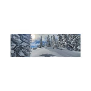 Snow Angel Metal Art Sign — "Snow Angel on a Bluebird Powder Day" Ski Lodge Wall Decor