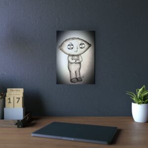 Family Guy Stewie Pencil Portrait Aluminum Composite Panel