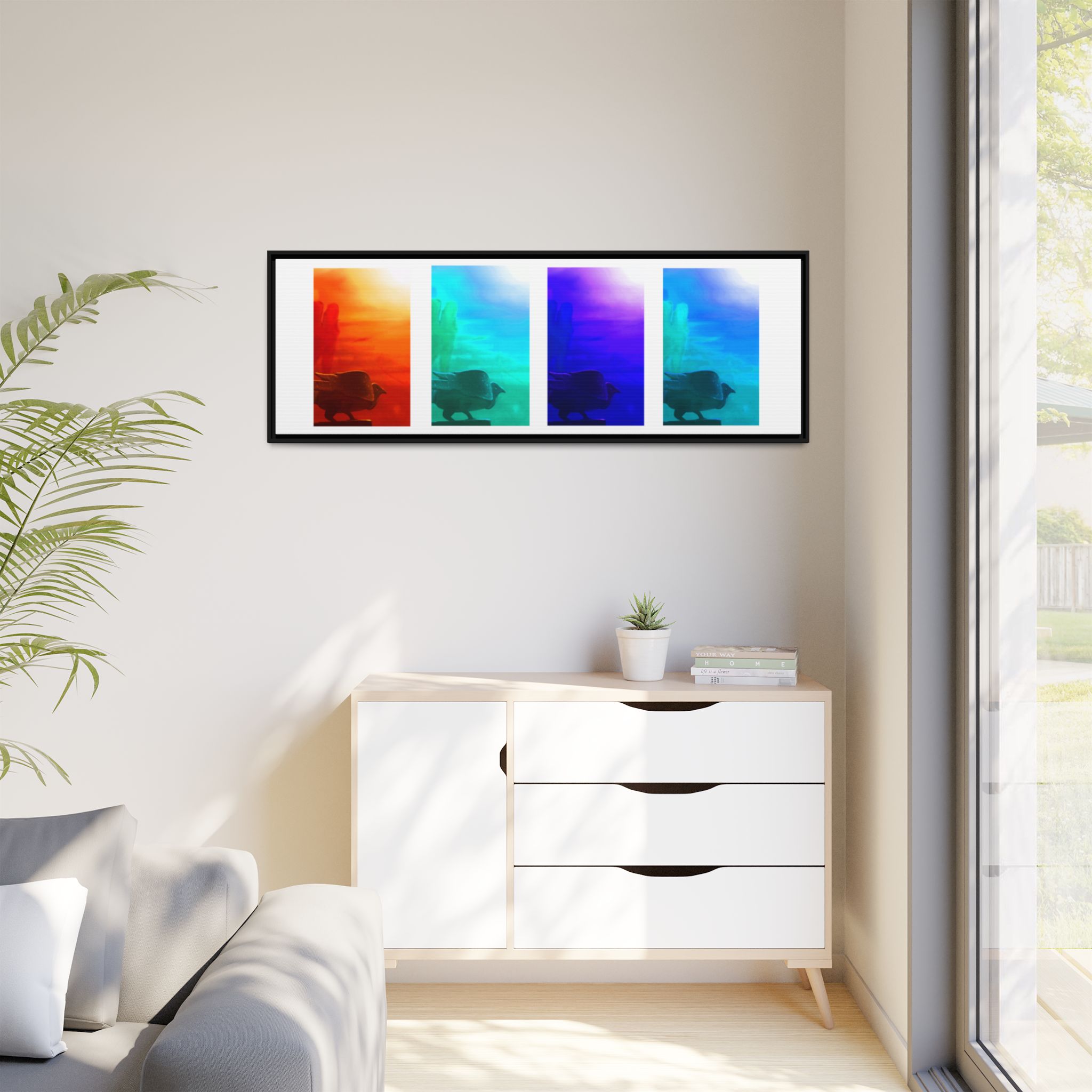 Four Seasons Desert Bird Framed Matte Canvas - Image 3