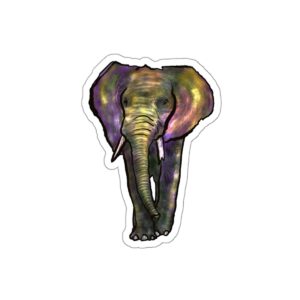 Elefante by Mark Urich Die-Cut Sticker — Colorful Elephant Art Sticker