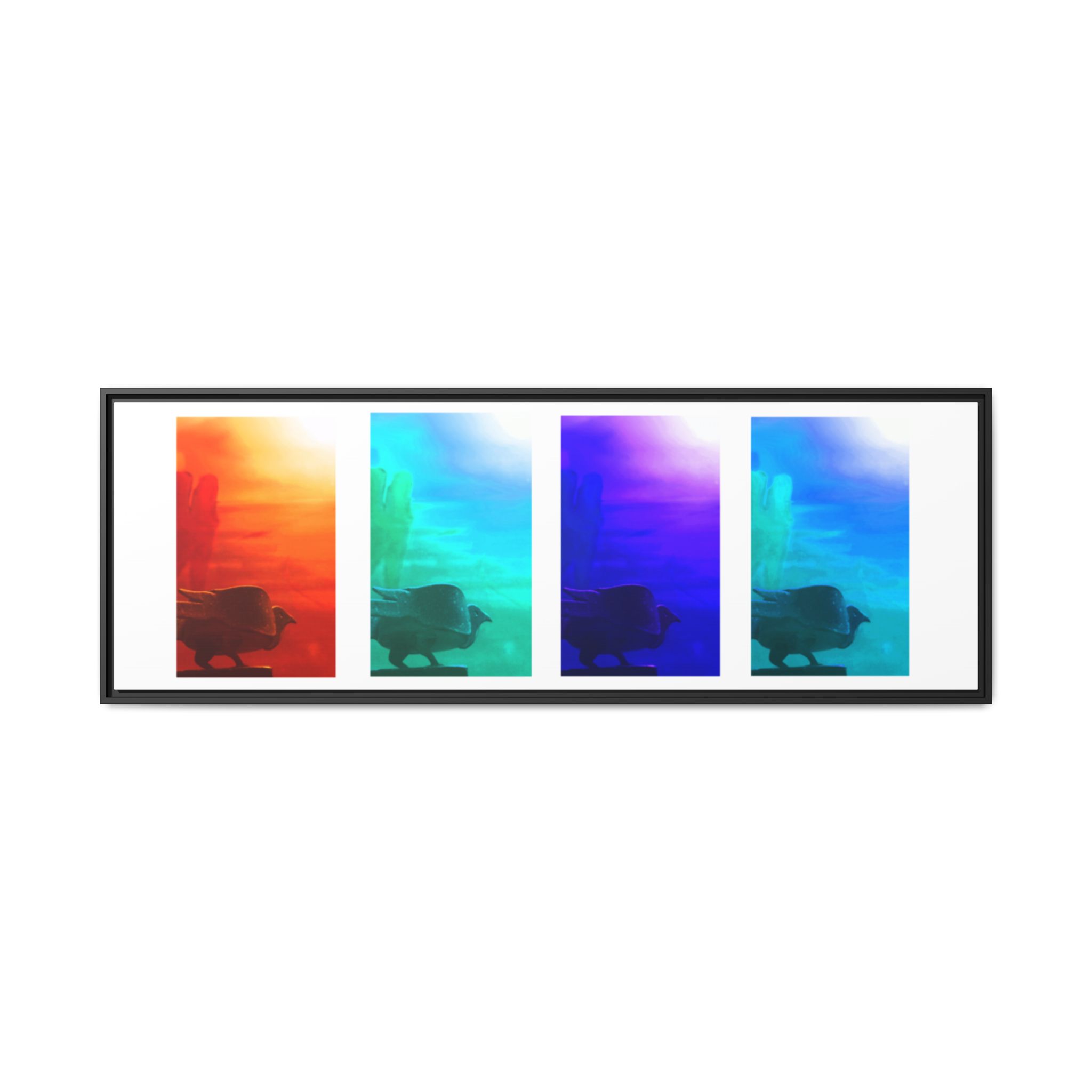 Four Seasons Desert Bird Framed Matte Canvas