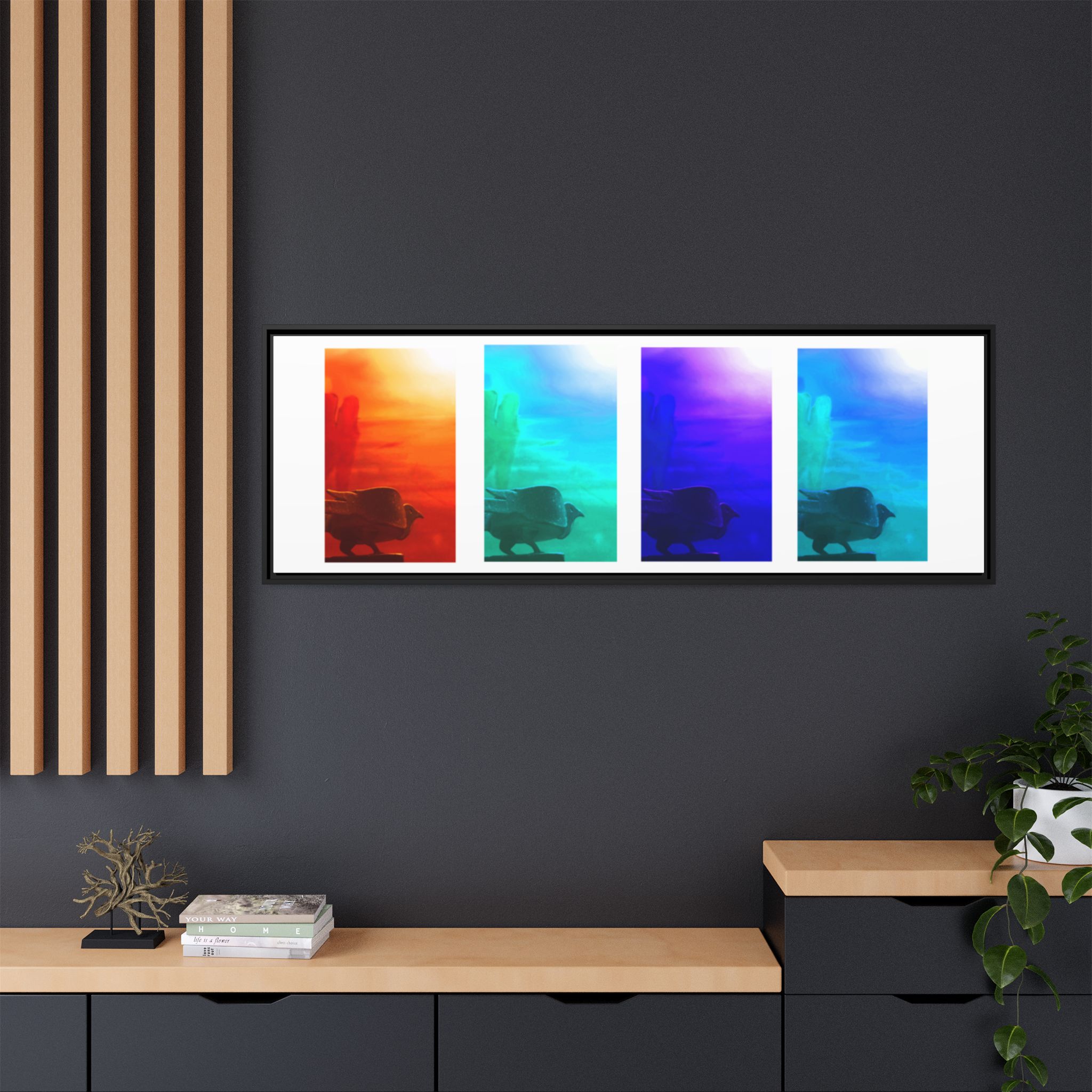 Four Seasons Desert Bird Framed Matte Canvas - Image 4