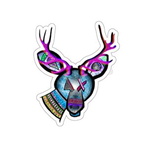 Almost Dead Deer Die-Cut Sticker — Dark Aesthetic Wildlife Decal