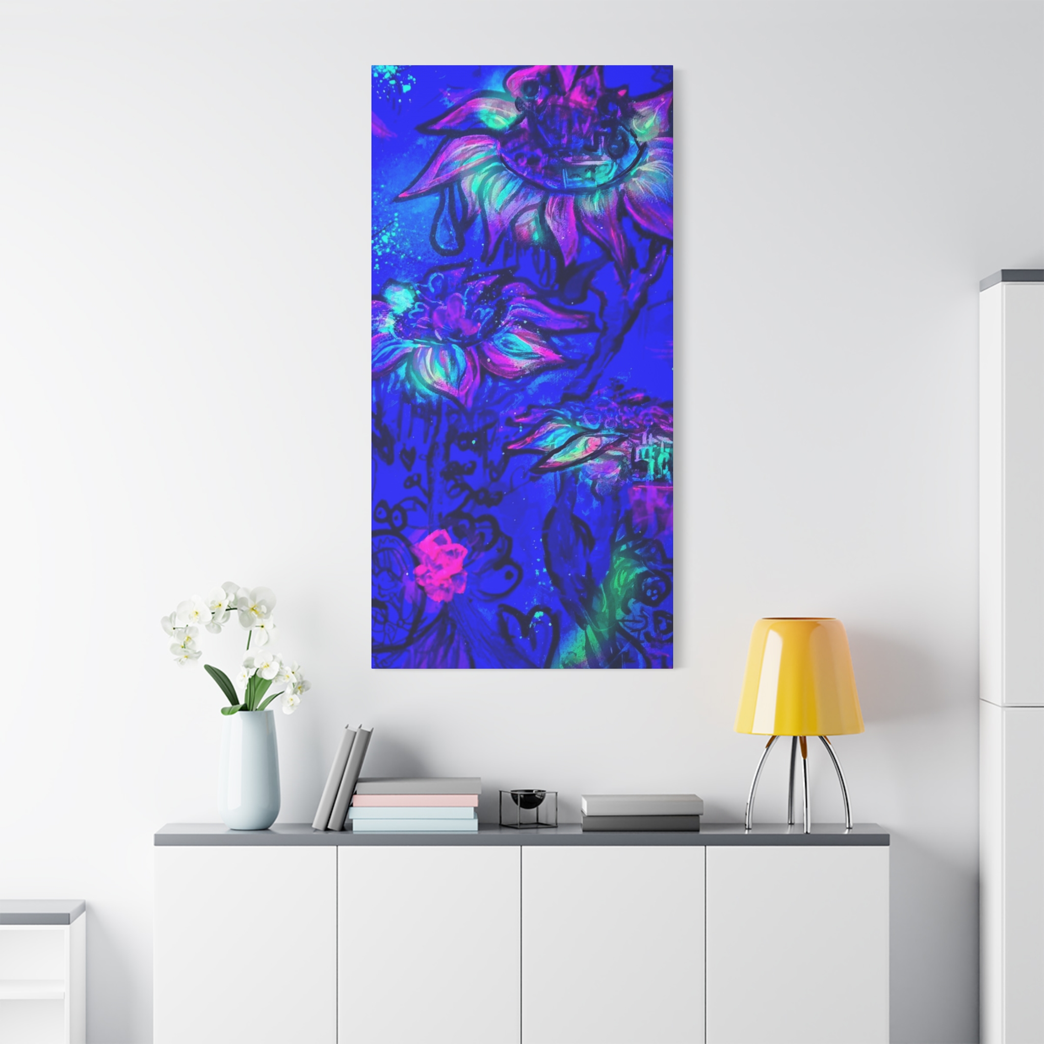 Phoenix Phlowers by Mark Urich UV Glow Sunflower Wall Art, Matte Stretched 1.25" - Image 3