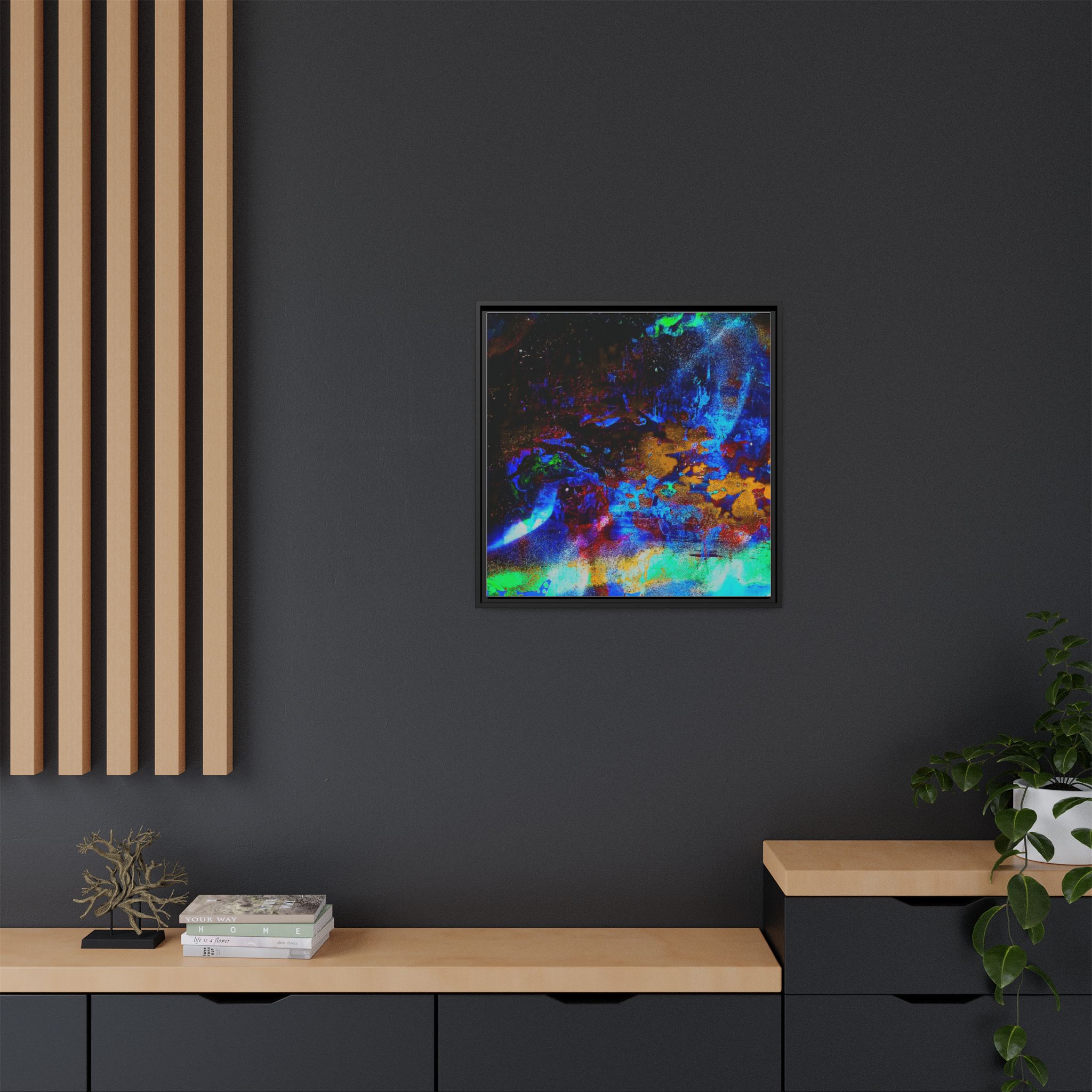 James Webb Telescope Photo? Nope..."Mark's Painting Again" Matte Canvas Framed Wall Art - Image 4