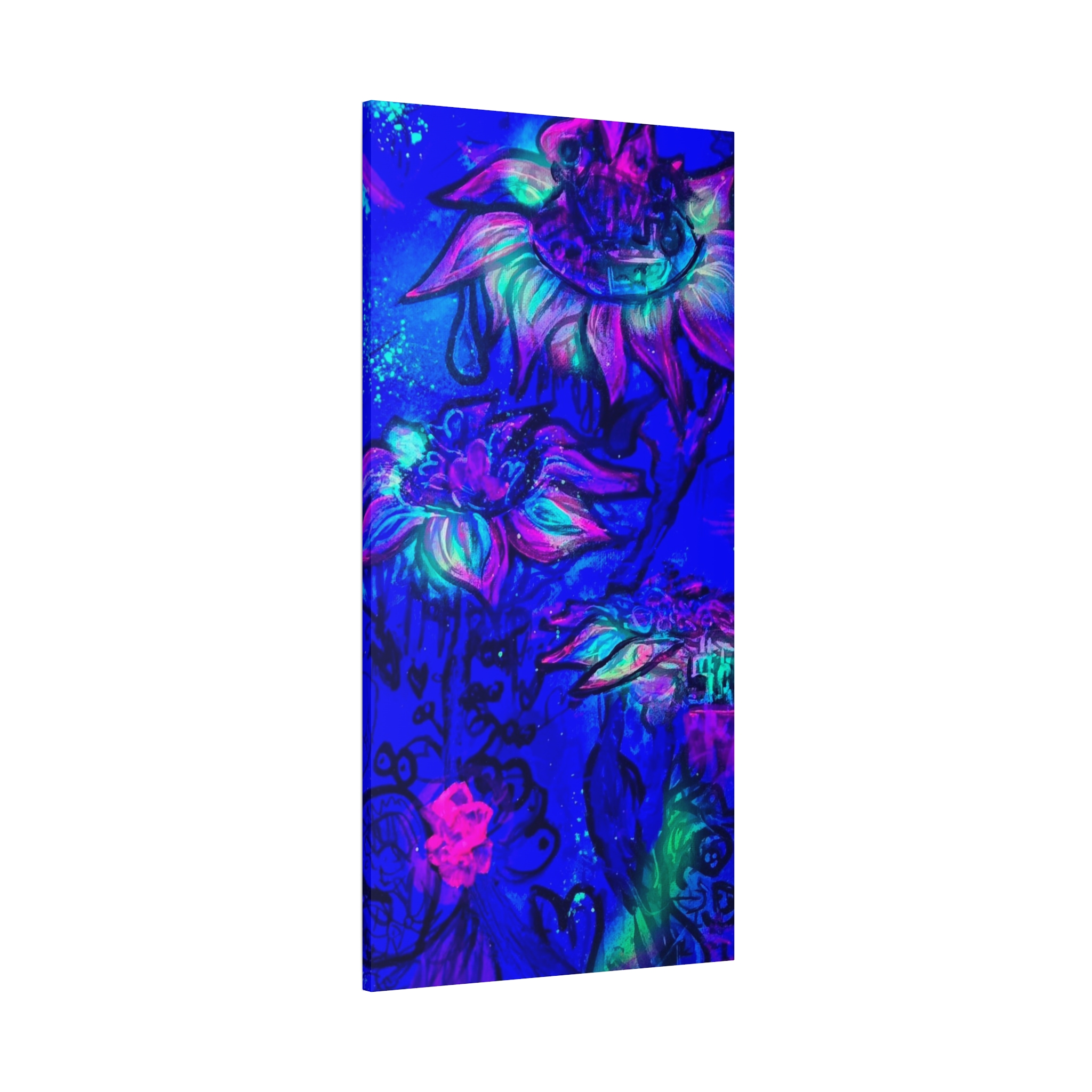 Phoenix Phlowers by Mark Urich UV Glow Sunflower Wall Art, Matte Stretched 1.25" - Image 4