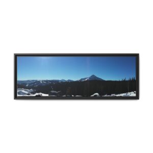 Matte Canvas Framed Print — Lone Peak on a Bluebird Day (Montana Landscape)