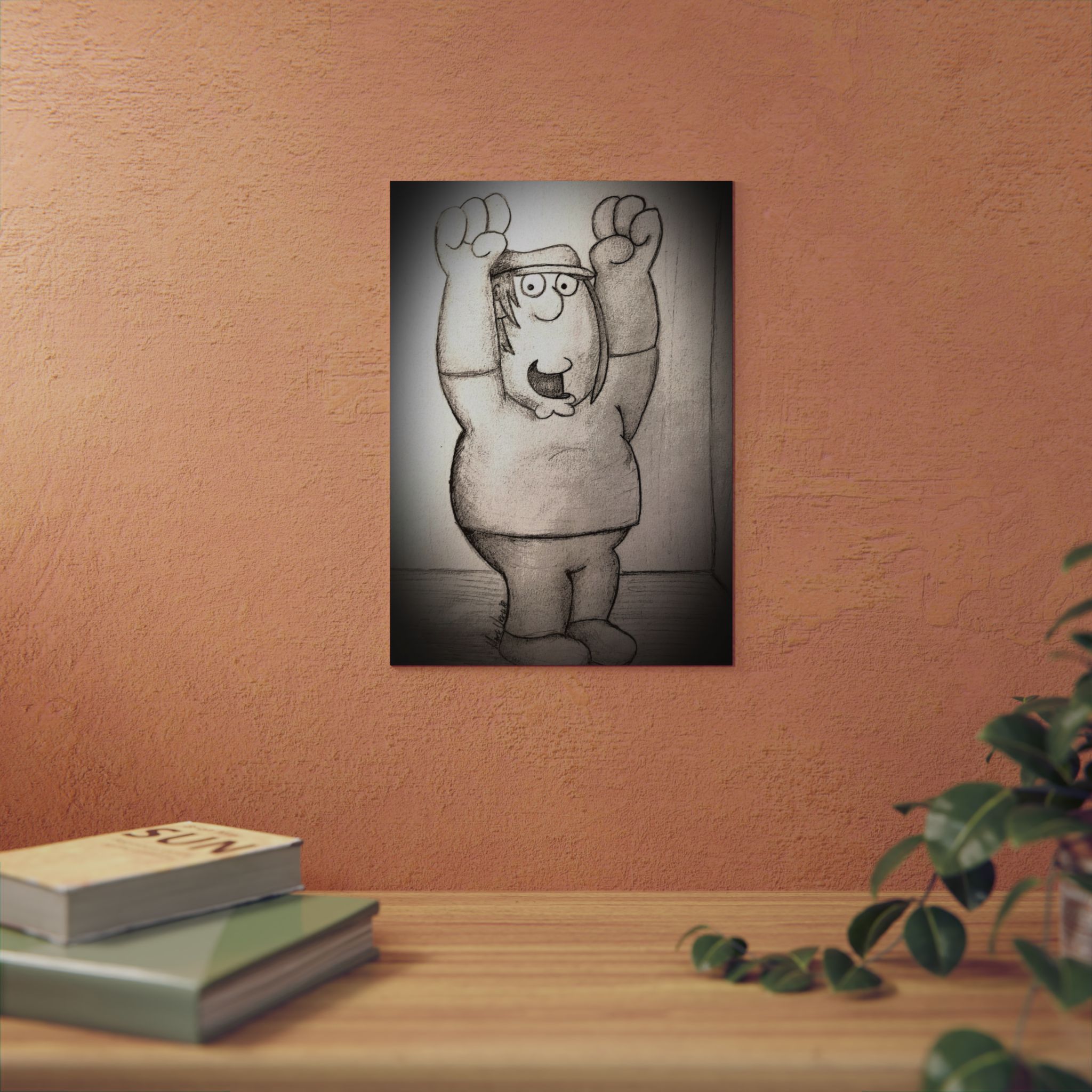 Aluminum Composite Panel — Chris Griffin Pencil Portrait - Image 3
