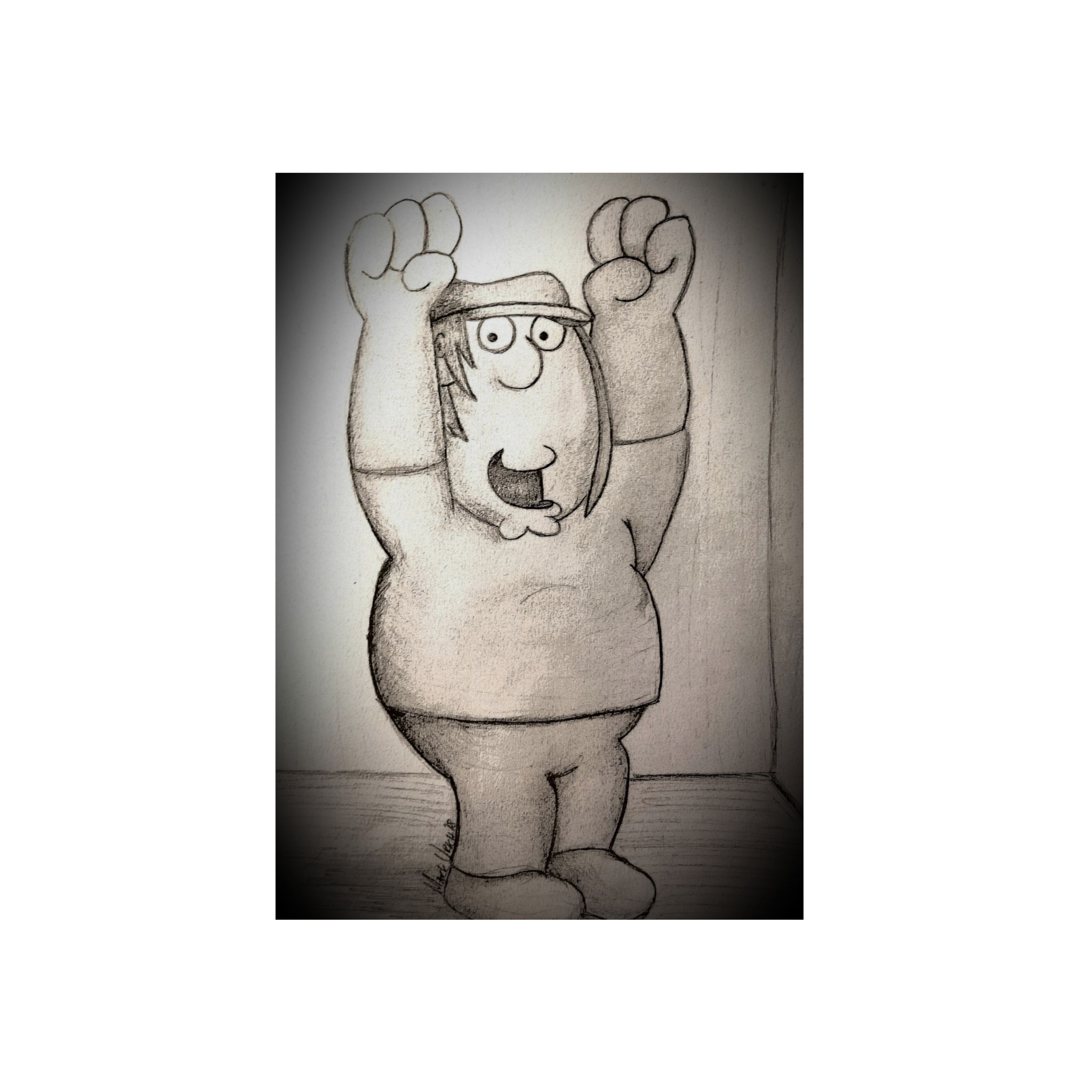 Aluminum Composite Panel — Chris Griffin Pencil Portrait - Image 2