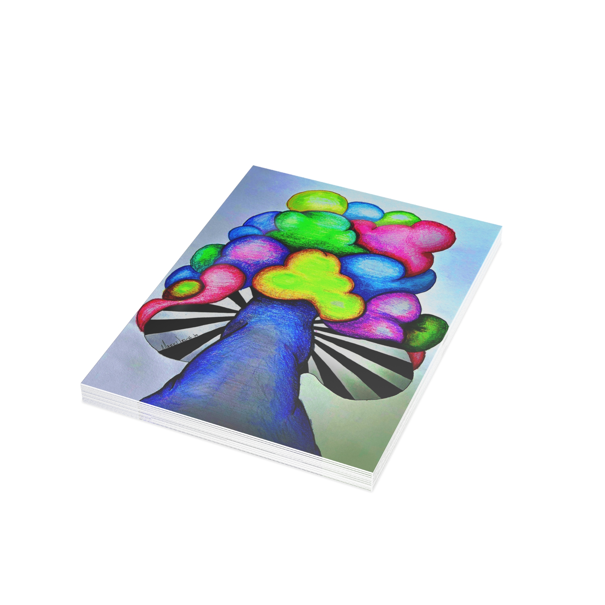 Trippy Mushroom Greeting Card Bundle — Psychedelic Postcards with Envelopes - Image 4