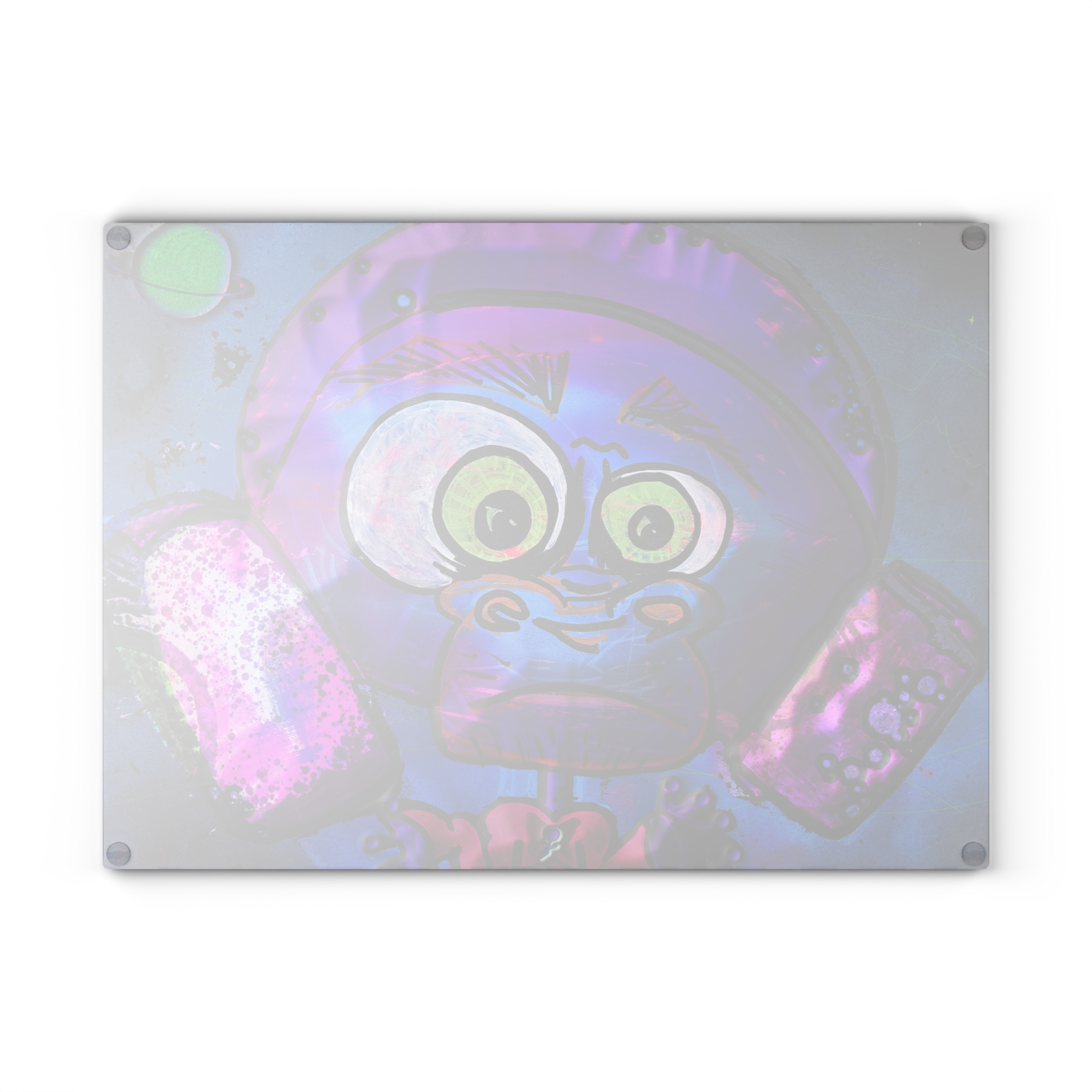Space Monkey Glass Cutting Board — "That Funky Monkey Cut It" - Image 2