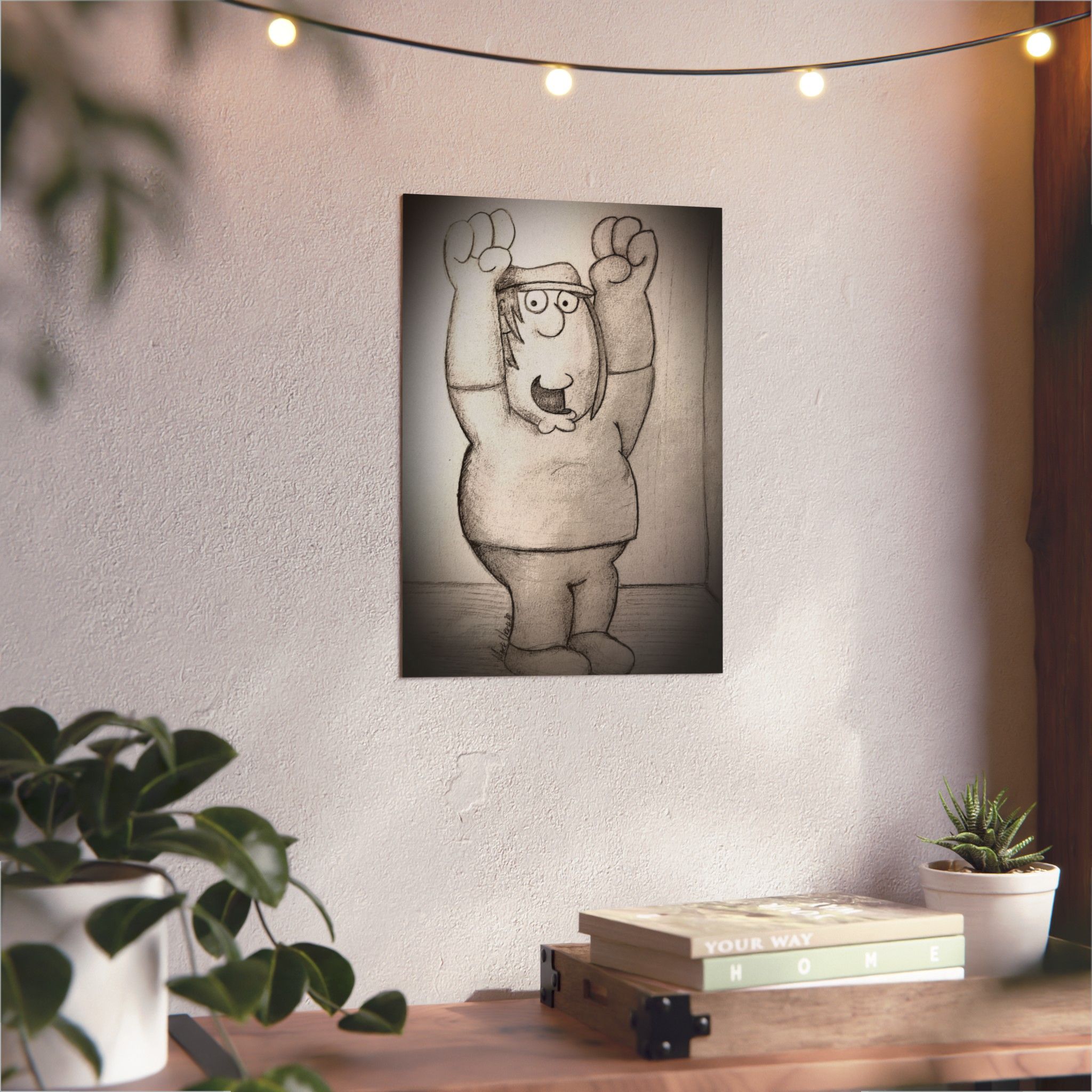 Aluminum Composite Panel — Chris Griffin Pencil Portrait - Image 4