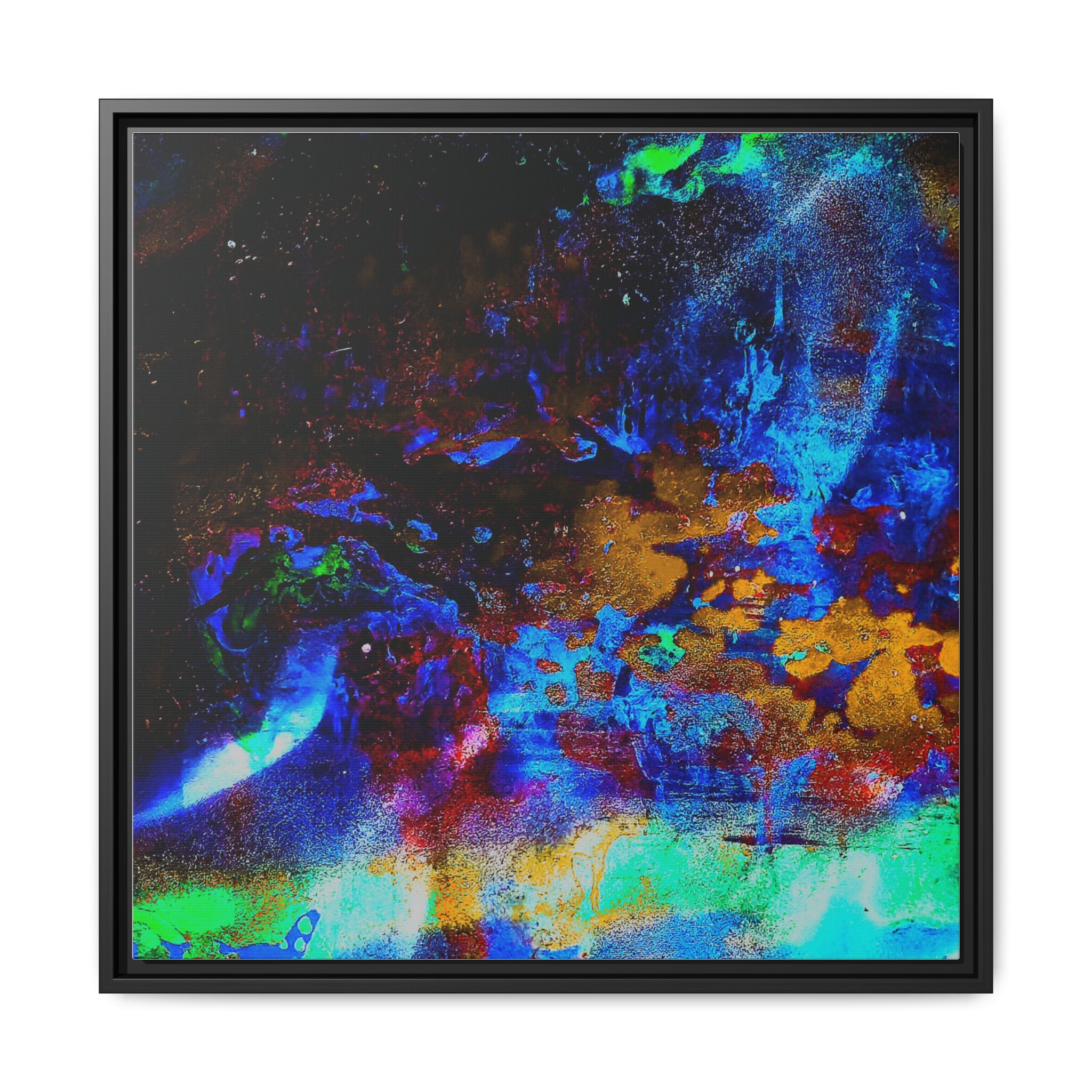 James Webb Telescope Photo? Nope..."Mark's Painting Again" Matte Canvas Framed Wall Art