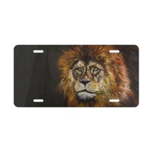 Lion Art Vanity Plate — Majestic Lion Front License Plate