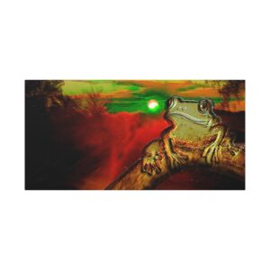 Frog Sunset Matte Canvas Wall Art (Stretched 1.25")