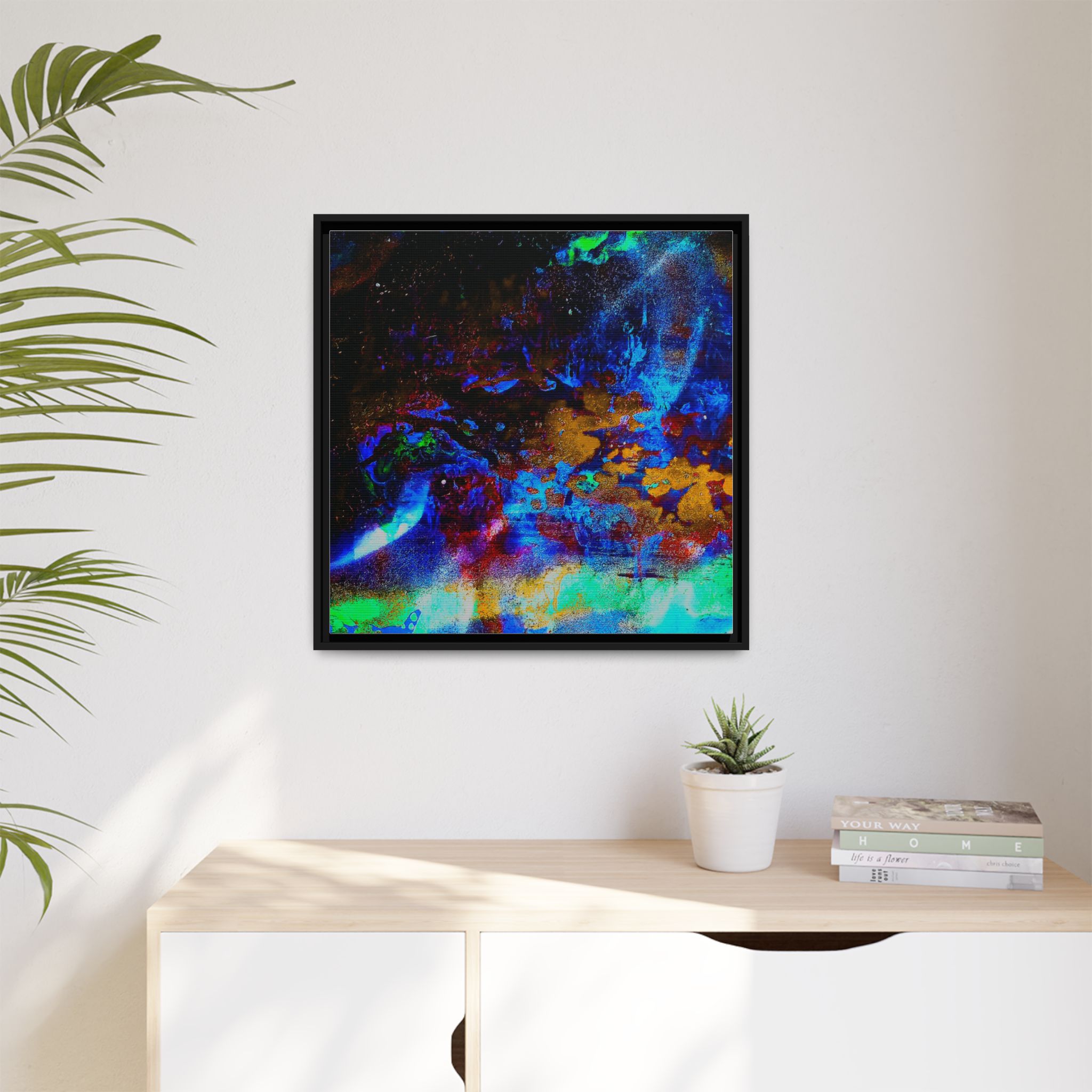 James Webb Telescope Photo? Nope..."Mark's Painting Again" Matte Canvas Framed Wall Art - Image 3