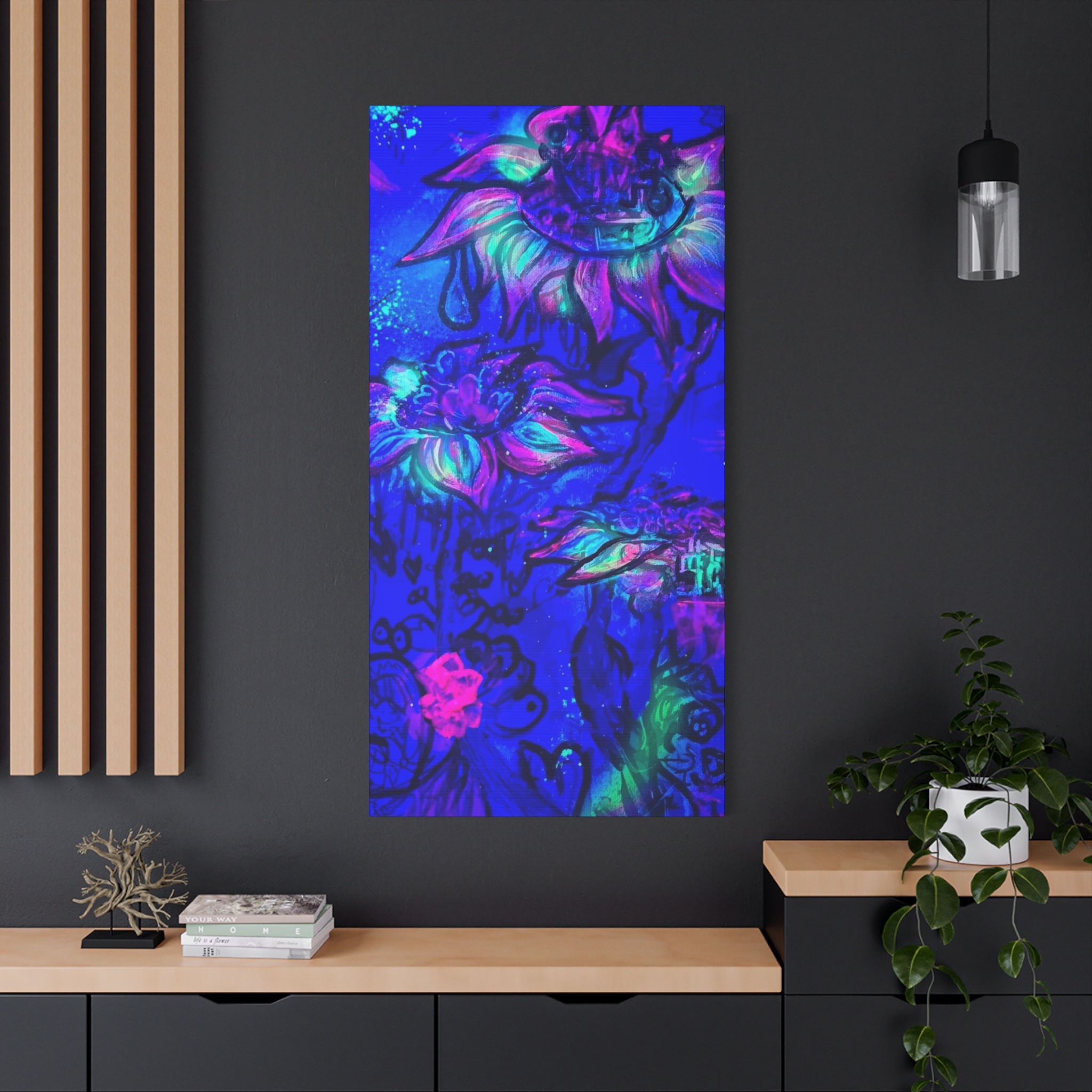 Phoenix Phlowers by Mark Urich UV Glow Sunflower Wall Art, Matte Stretched 1.25" - Image 2