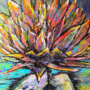 Fine Art Print — Colorful Water Lily by Mark Urich (Passepartout Frame)