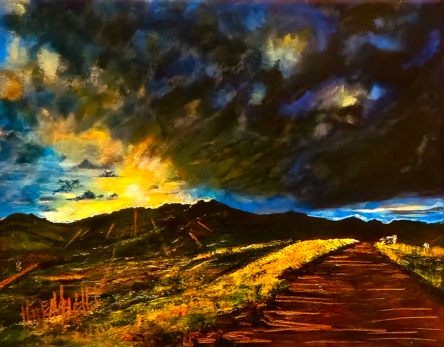 Beautiful sunset on Cottonwood Pass in Colorado just after a huge thunderstorm passed.