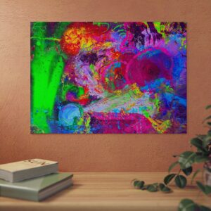 Wendy the Weasel Neon Abstract Aluminum Wall Panel