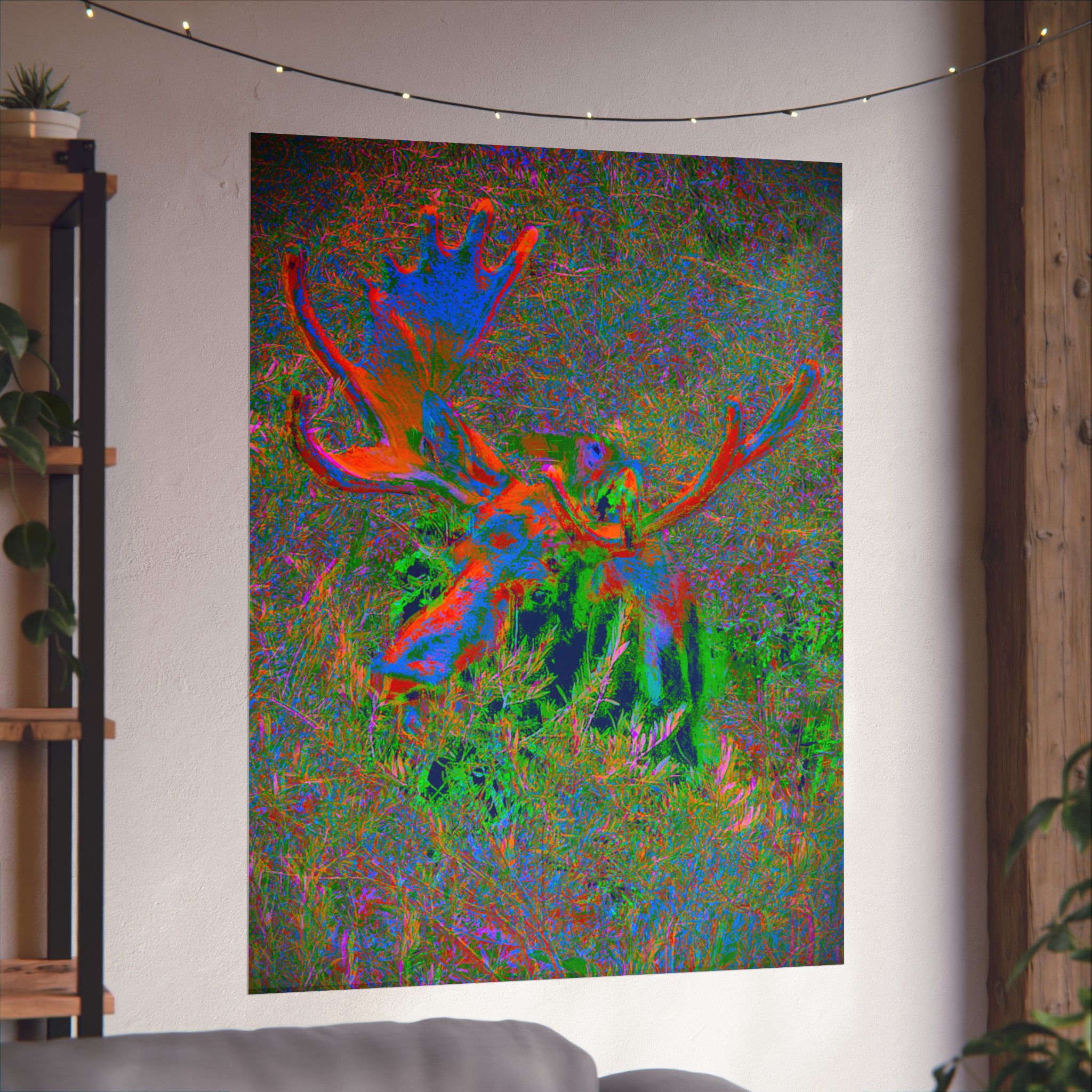 Psychedelic Moose Poster — Matte Vertical Wall Art - Image 6